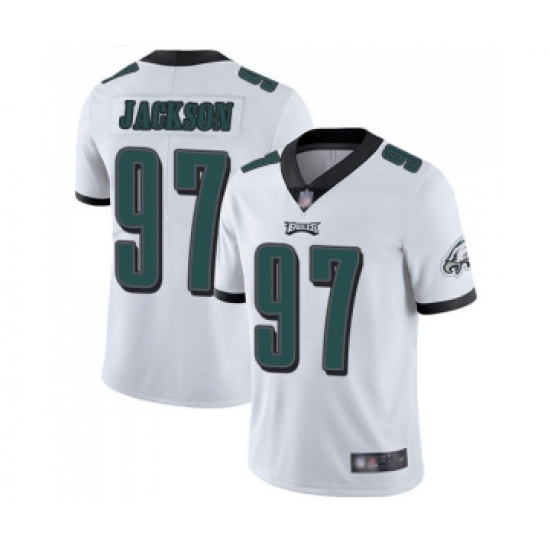 Men's Philadelphia Eagles #97 Malik Jackson White Vapor Untouchable Limited Player Football Jersey - Ujersey