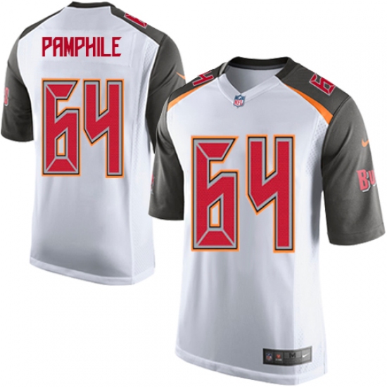 Men's Nike Tampa Bay Buccaneers #64 Kevin Pamphile Game White NFL Jersey - Ujersey