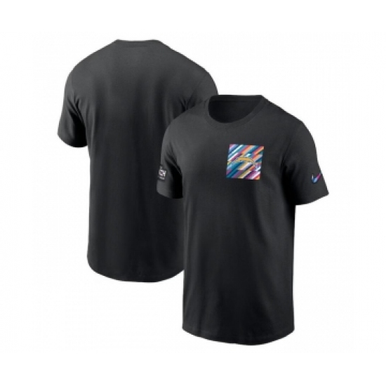 Men's Los Angeles Chargers Black 2023 Crucial Catch Sideline Tri-Blend T-Shirt