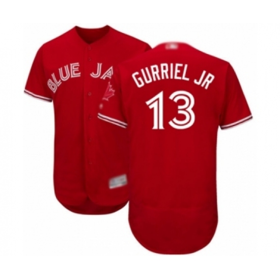 Men's Toronto Blue Jays #13 Lourdes Gurriel Jr. Scarlet Alternate Flex Base Authentic Collection Alternate Baseball Player Jersey - Ujersey