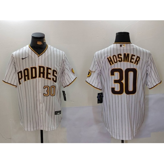 Men's San Diego Padres #30 Eric Hosmer White Stitched Cool Base Nike Jerseys - Ujersey