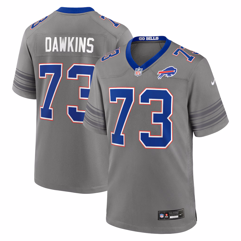 Men's Buffalo Bills Dion Dawkins Nike Gray Nickel City Game Jersey