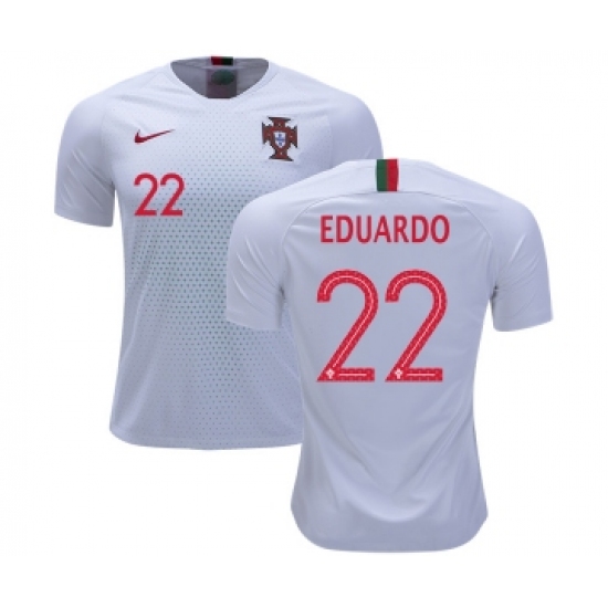 Portugal #22 Eduardo Away Soccer Country Jersey