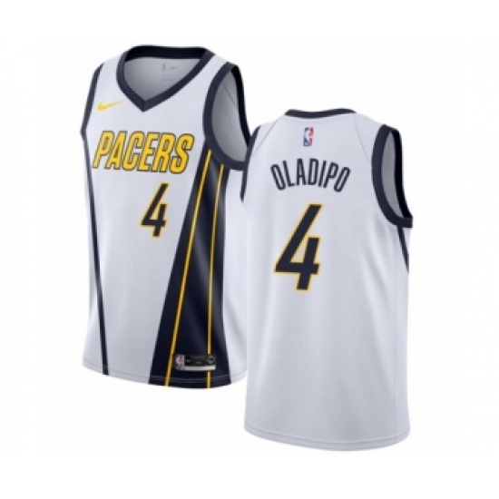 Women's Nike Indiana Pacers #4 Victor Oladipo White Swingman Jersey - Earned Edition - Ujersey