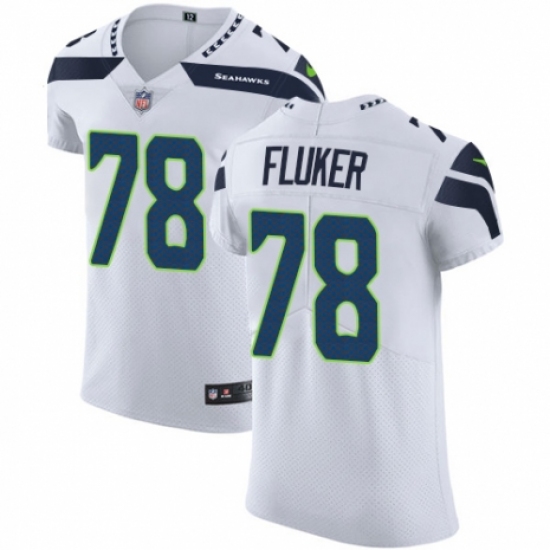 Men's Nike Seattle Seahawks #78 D.J. Fluker White Vapor Untouchable Elite Player NFL Jersey - Ujersey