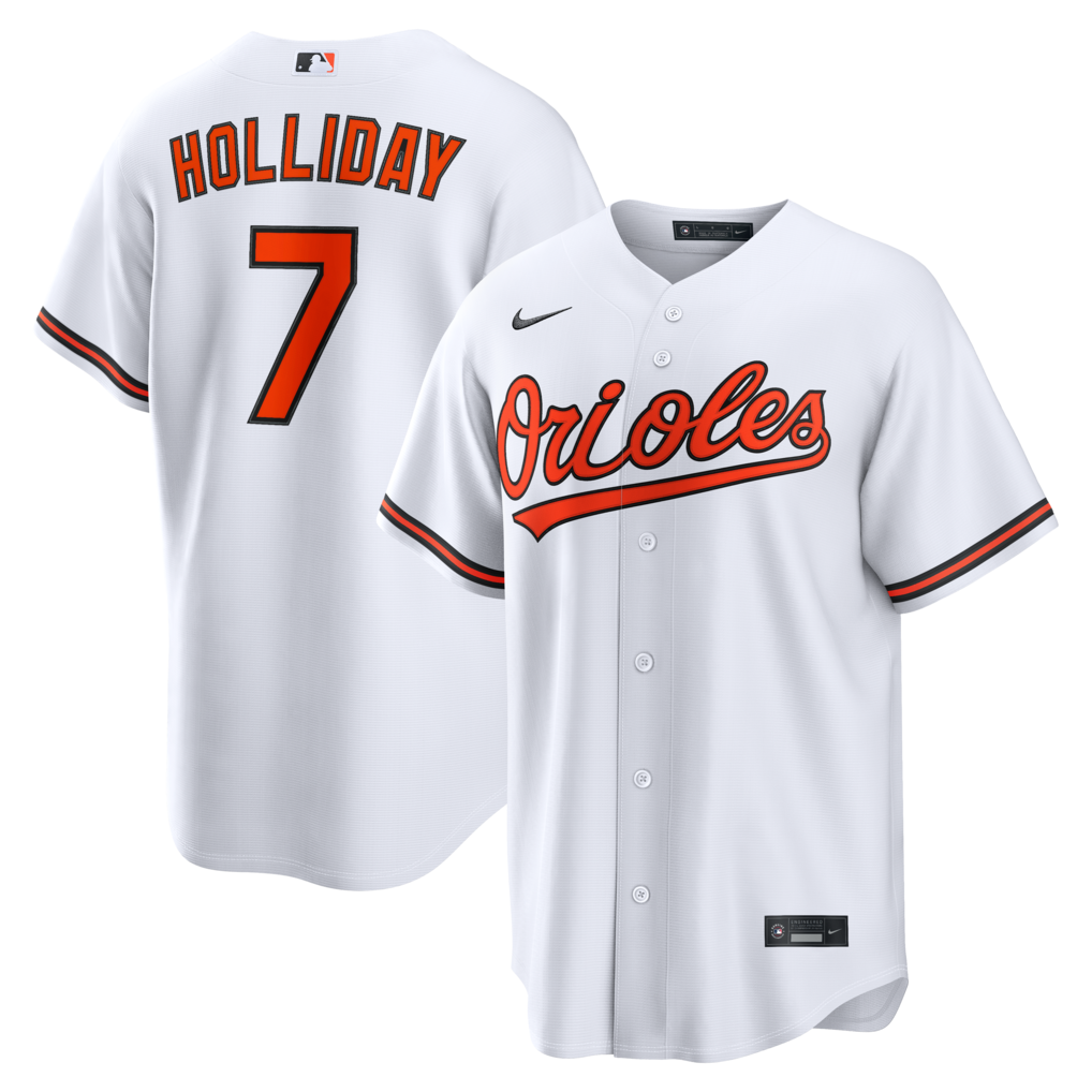 Men's Baltimore Orioles Jackson Holliday Nike White Home Replica Jersey - Vujersey Los Angeles Rams