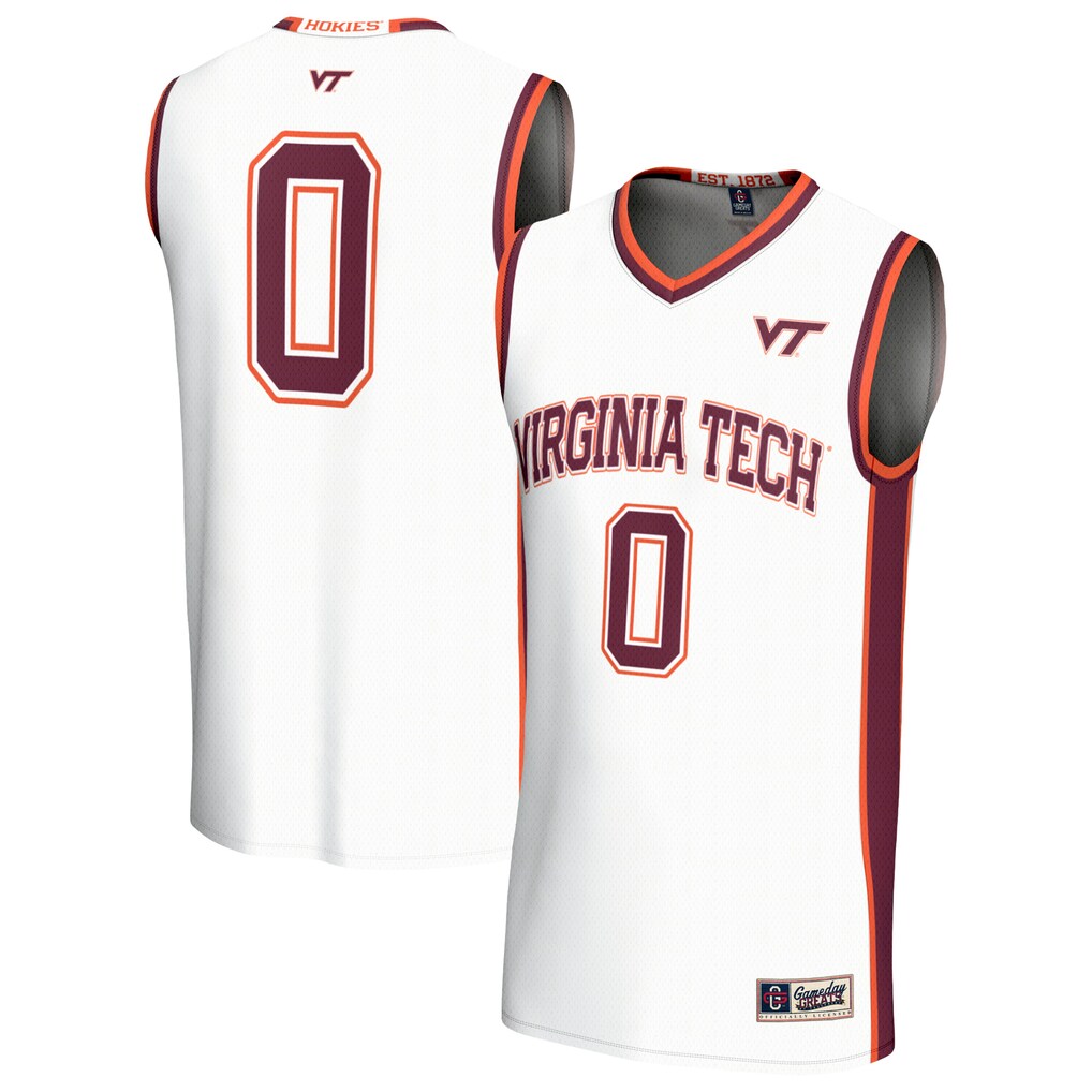 Unisex GameDay Greats #0 White Virginia Tech Hokies Lightweight Collegiate Basketball Fashion Jersey - U-jersey