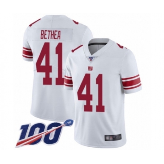 Men's New York Giants #41 Antoine Bethea White Vapor Untouchable Limited Player 100th Season Football Jersey - Ujersey