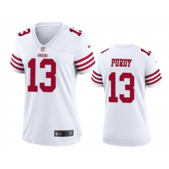 Women's Nike San Francisco 49ers #13 Brock Purdy White Stitched Game Jersey - Ujersey