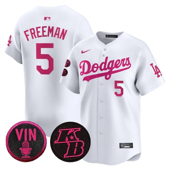 Men's Los Angeles Dodgers #5 Freddie Freeman White 2026 Mother’s Day Vapor Premier Limited Stitched Baseball Jersey - Ujersey