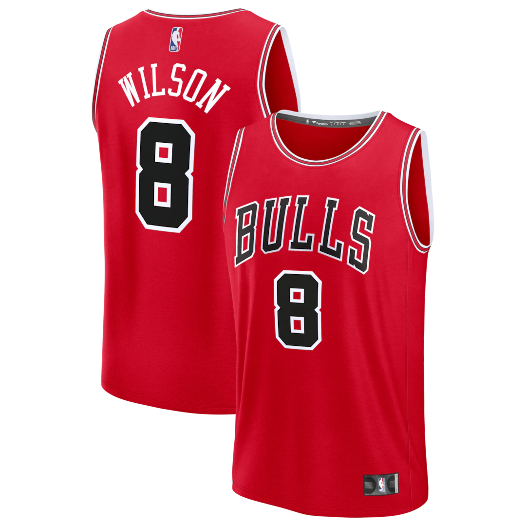 Men's Chicago Bulls Caleb Wilson Fanatics Red 2026 NBA Draft First Round Pick Fast Break Jersey - Icon Edition