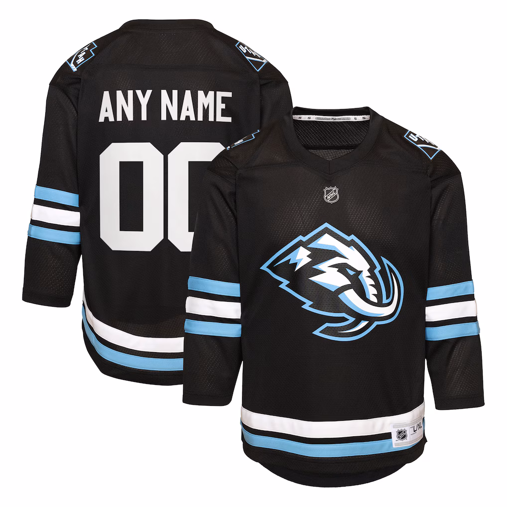 Youth Utah Mammoth Black Home Replica Custom Jersey - ujerseystore