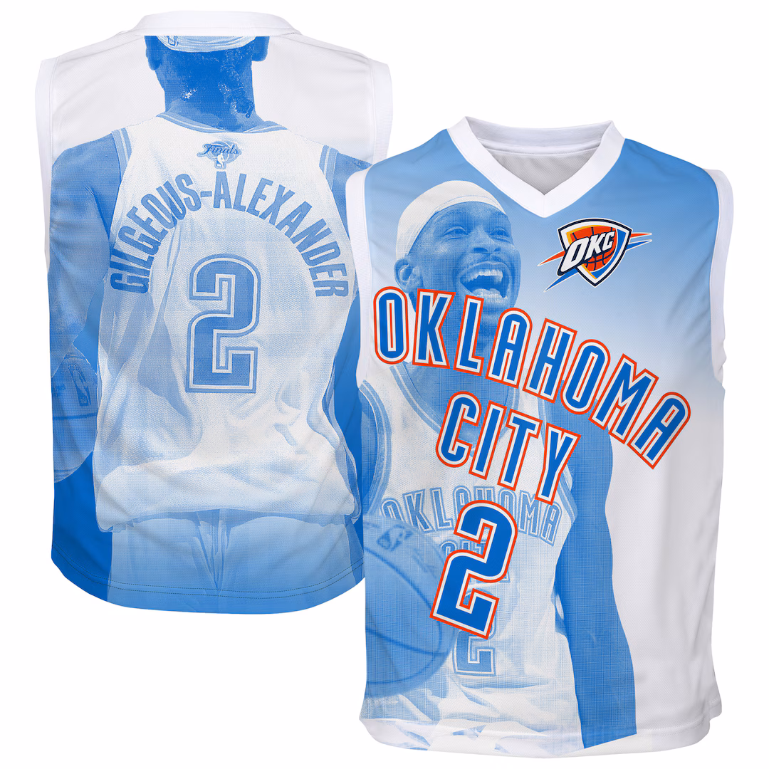Youth Oklahoma City Thunder Shai Gilgeous-Alexander Outerstuff Blue Hometown Fashion Jersey - Ujersey