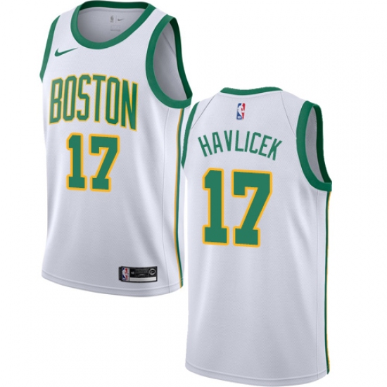 Men's Nike Boston Celtics #17 John Havlicek Swingman White NBA Jersey - City Edition - Ujersey