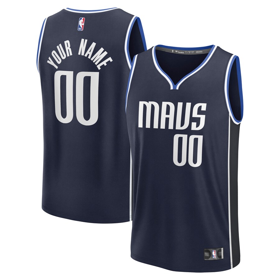 Men's Dallas Mavericks Fanatics Navy Fast Break Custom Jersey - Statement Edition - Ujersey