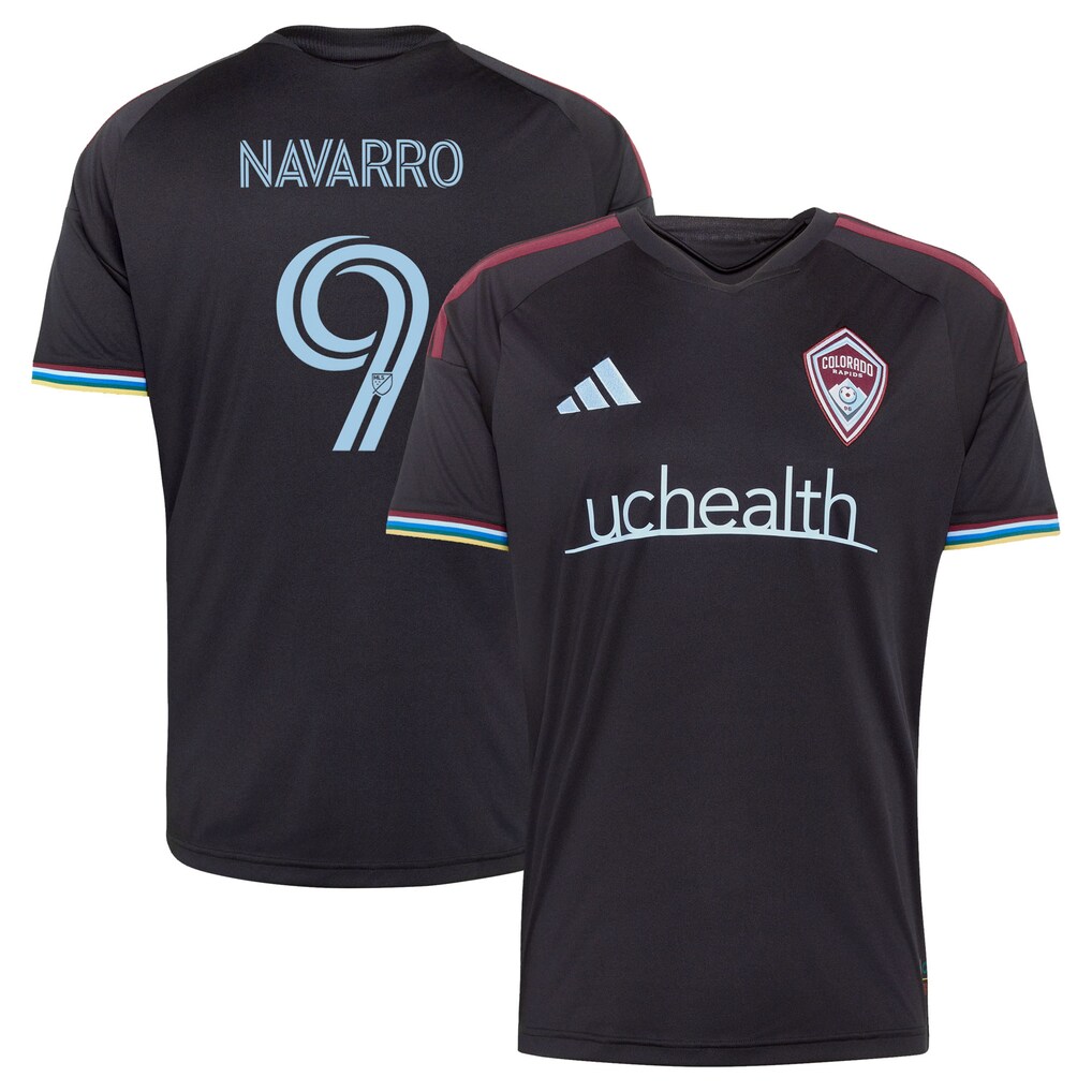 Men's Colorado Rapids Rafael Navarro adidas Black 2026 Colorful Colorado Replica Jersey - Ujersey