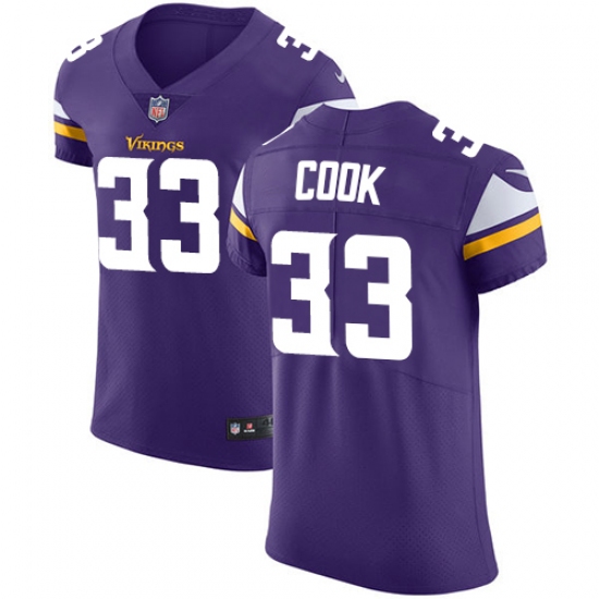 Men's Nike Minnesota Vikings #33 Dalvin Cook Purple Team Color Vapor Untouchable Elite Player NFL Jersey - Ujersey
