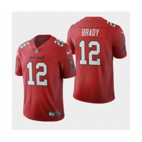 Men's Tampa Bay Buccaneers #12 Tom Brady Red 2020 Vapor Limited Jersey - Ujersey