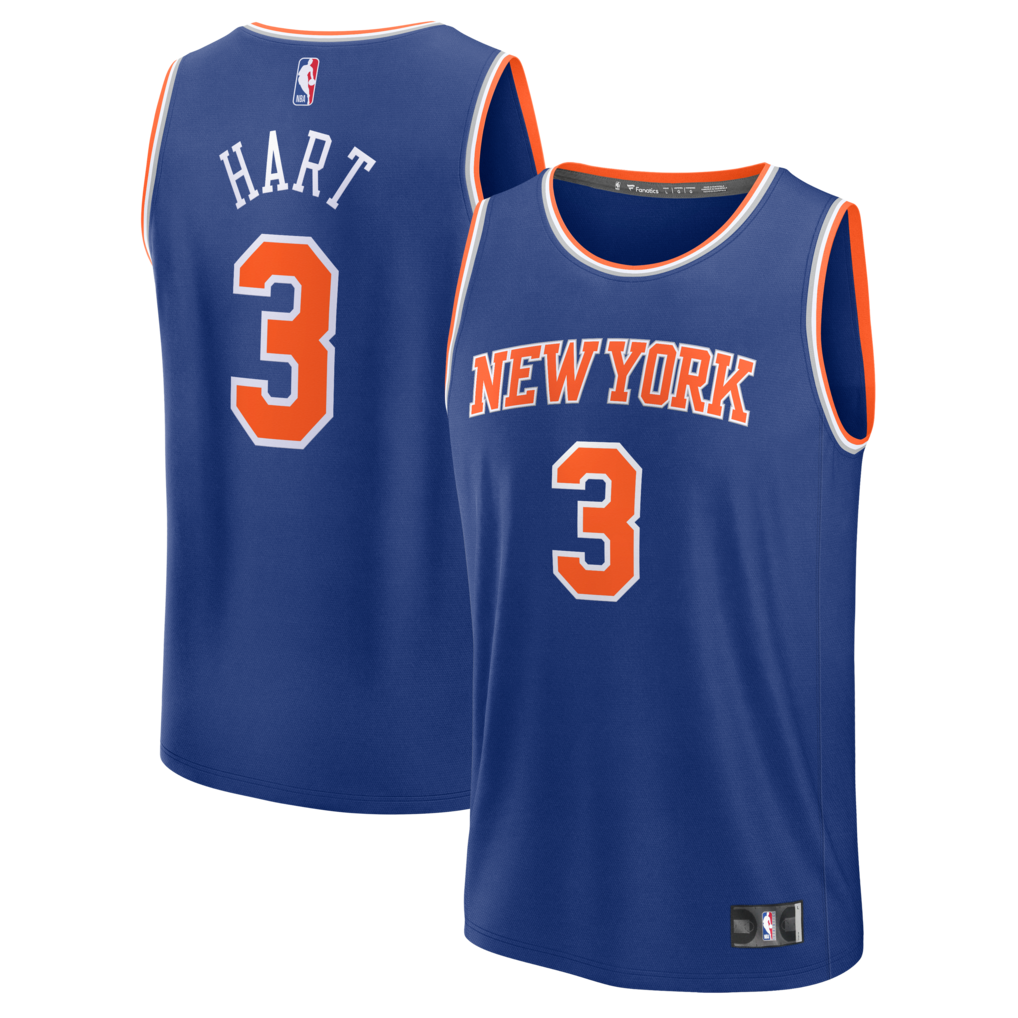Men's New York Knicks Josh Hart Fanatics Blue Fast Break Replica Jersey - Icon Edition