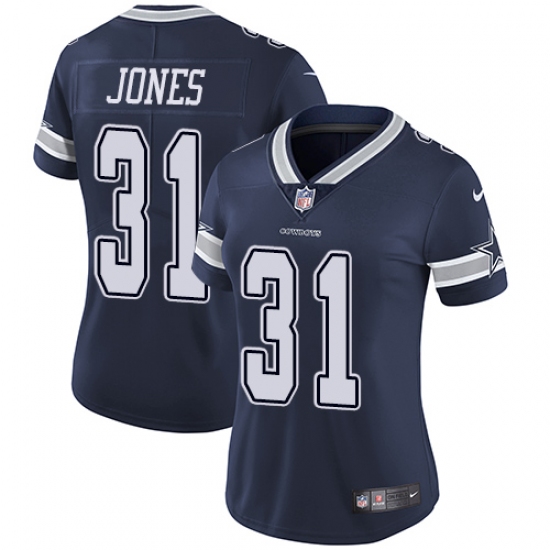 Women's Nike Dallas Cowboys #31 Byron Jones Navy Blue Team Color Vapor Untouchable Limited Player NFL Jersey - Ujersey