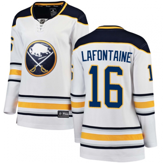 Women's Buffalo Sabres #16 Pat Lafontaine Fanatics Branded White Away Breakaway NHL Jersey - Ujersey