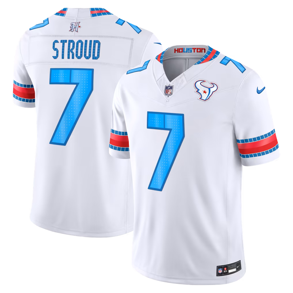Men's Houston Texans C.J. Stroud Nike White 2026 Rivalries Collection Stitched Limited Jersey - Ujersey