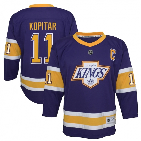 Youth Los Angeles Kings #11 Anze Kopitar Purple 2020-21 Special Edition Replica Player Jersey
