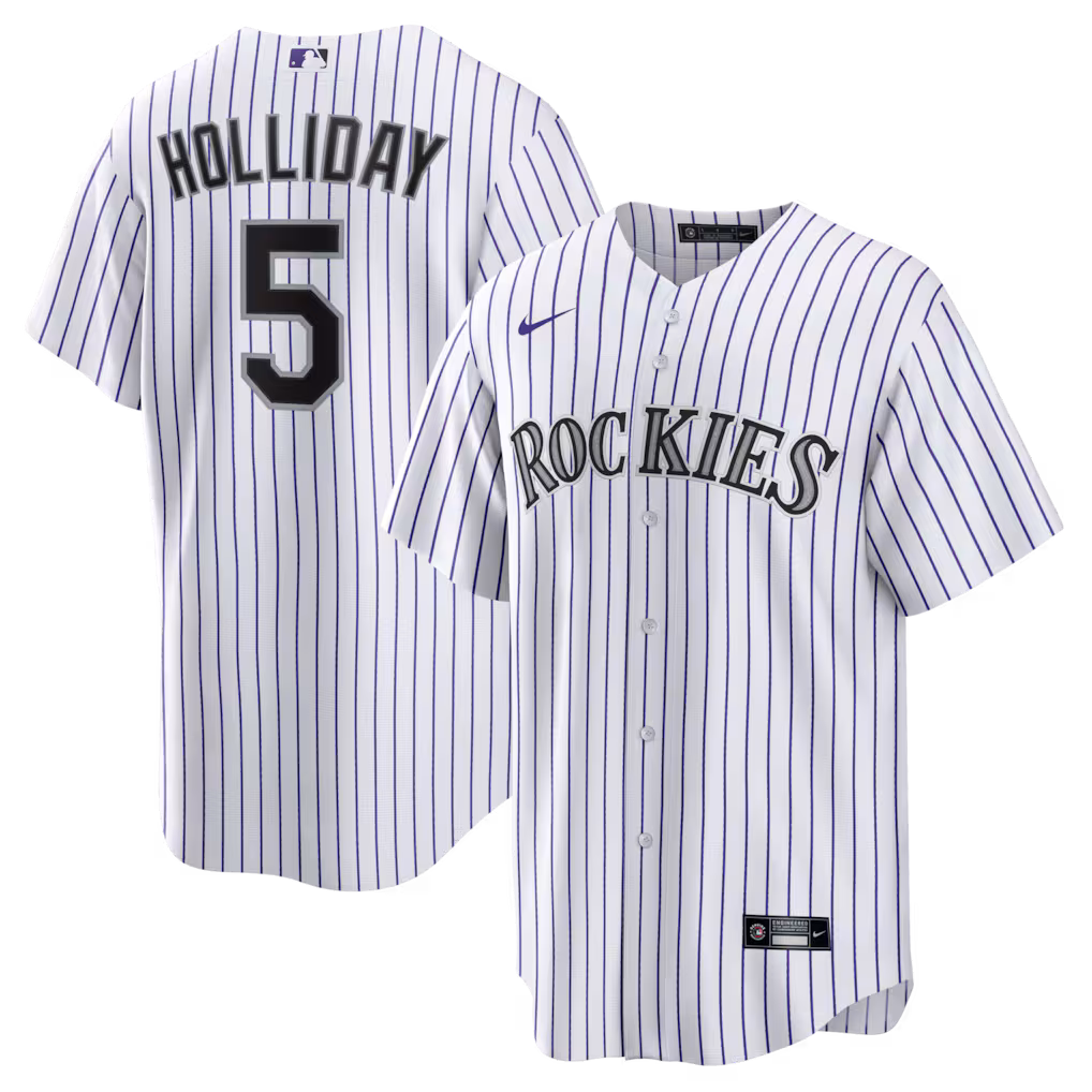 Men's Colorado Rockies Matt Holliday Nike White Home Retired Player Replica Jersey - ujerseystore