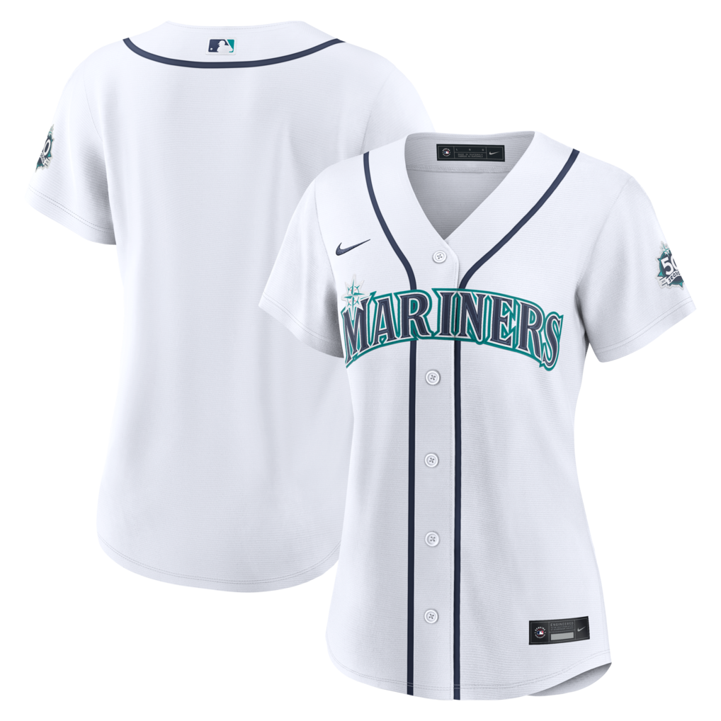 Women's Seattle Mariners Nike White Home 50th Season Stadium Jersey - Ujersey