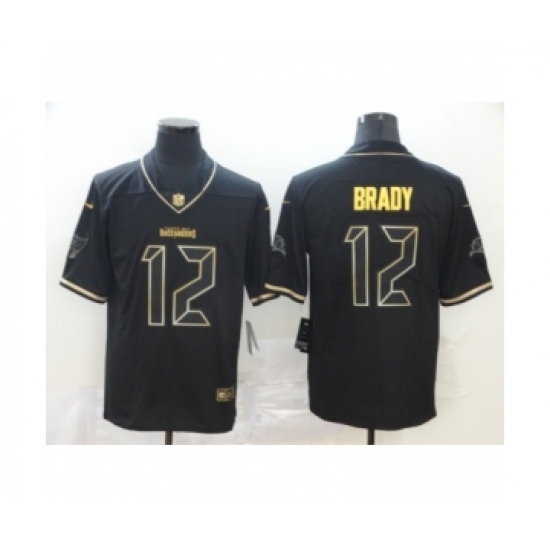Men's Tampa Bay Buccaneers #12 Tom Brady Limited Black Golden Edition Football Jersey - Ujersey