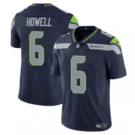 Men's Seattle Seahawks #6 Sam Howell Navy Vapor Limited Football Stitched Jersey - Ujersey