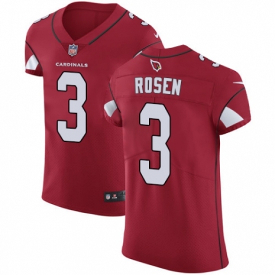 Men's Nike Arizona Cardinals #3 Josh Rosen Red Team Color Vapor Untouchable Elite Player NFL Jersey - Ujersey