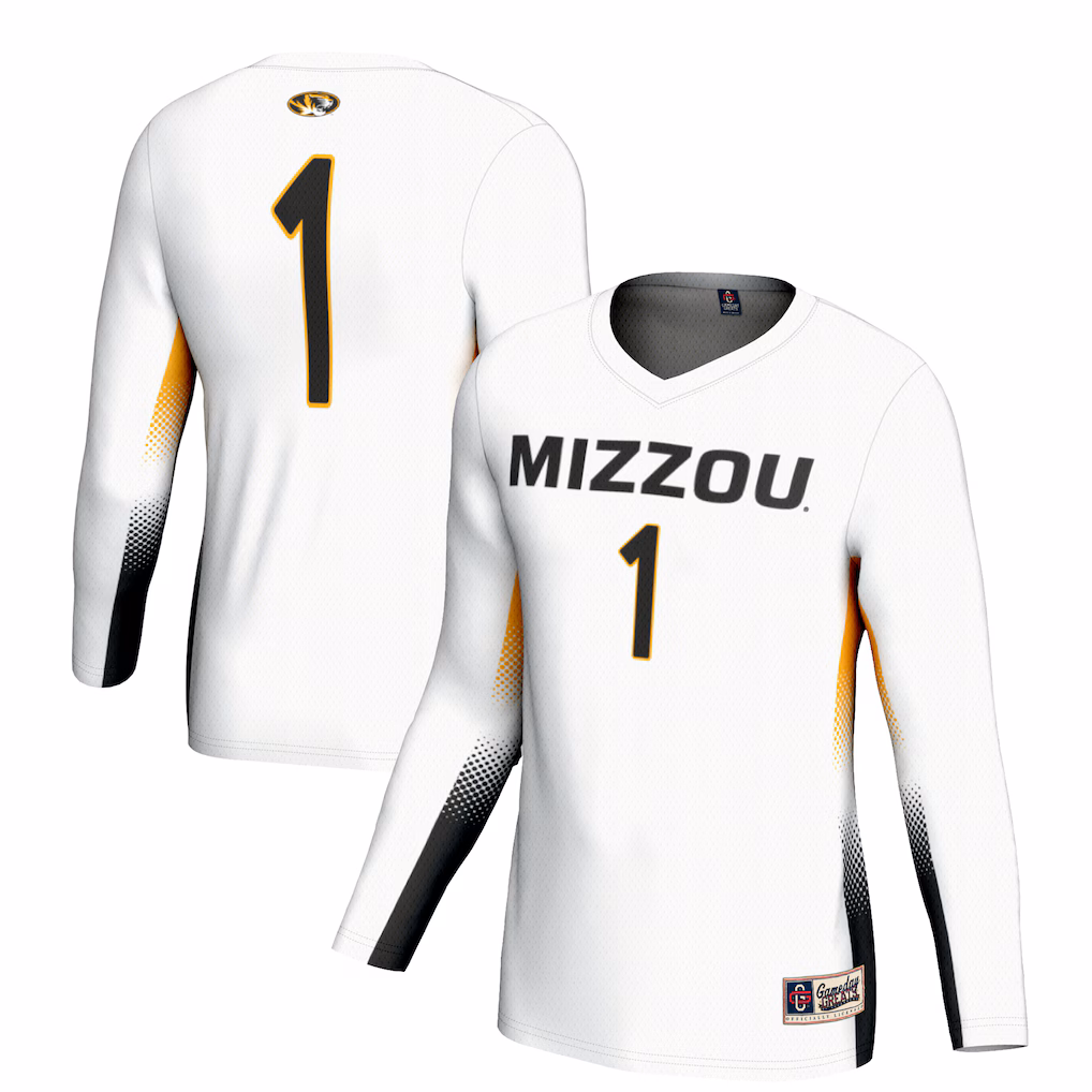 Unisex GameDay Greats #1 White Missouri Tigers Lightweight Volleyball Jersey