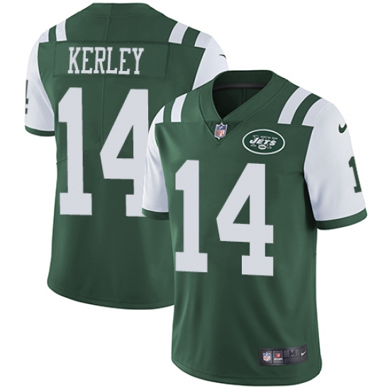 Youth Nike New York Jets #14 Jeremy Kerley Green Team Color Vapor Untouchable Elite Player NFL Jersey - Ujersey