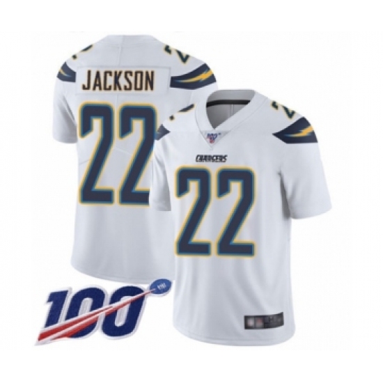 Youth Los Angeles Chargers #22 Justin Jackson White Vapor Untouchable Limited Player 100th Season Football Jersey - Ujersey