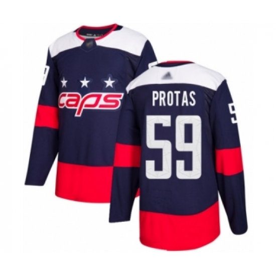 Men's Washington Capitals #59 Aliaksei Protas Authentic Navy Blue 2018 Stadium Series Hockey Jersey - Ujersey
