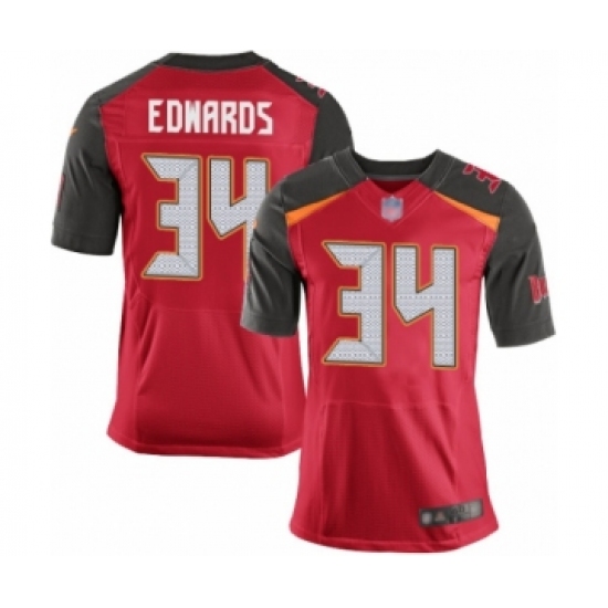 Men's Tampa Bay Buccaneers #34 Mike Edwards Elite Red Team Color Football Jersey - Ujersey