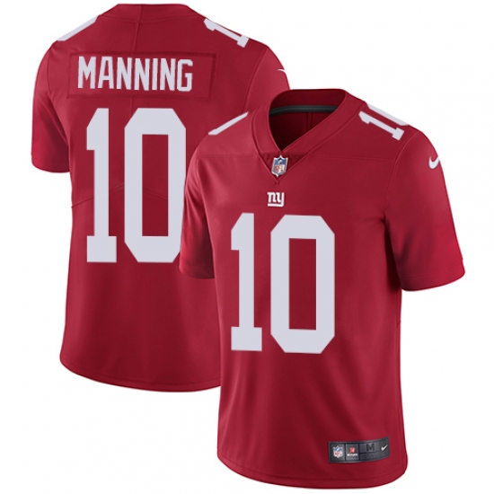 Youth Nike New York Giants #10 Eli Manning Red Alternate Vapor Untouchable Limited Player NFL Jersey - Ujersey