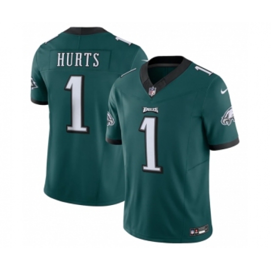 Men's Philadelphia Eagles #1 Jalen Hurts Green 2023 F.U.S.E. Vapor Untouchable Limited Stitched Football Jersey - Ujersey