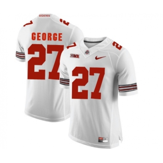 Ohio State Buckeyes 27 Eddie George White College Football Jersey - Ujersey