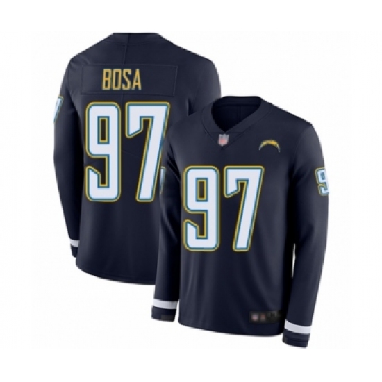 Men's Los Angeles Chargers #97 Joey Bosa Limited Navy Blue Therma Long Sleeve Football Jersey