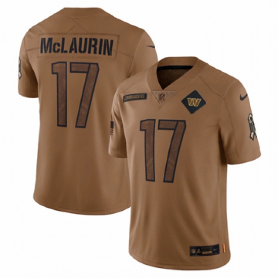 Men's Washington Commanders #17 Terry McLaurin Nike Brown 2023 Salute To Service Limited Jersey - Ujersey