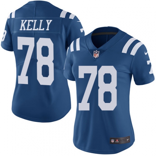 Women's Nike Indianapolis Colts #78 Ryan Kelly Limited Royal Blue Rush Vapor Untouchable NFL Jersey - Ujersey