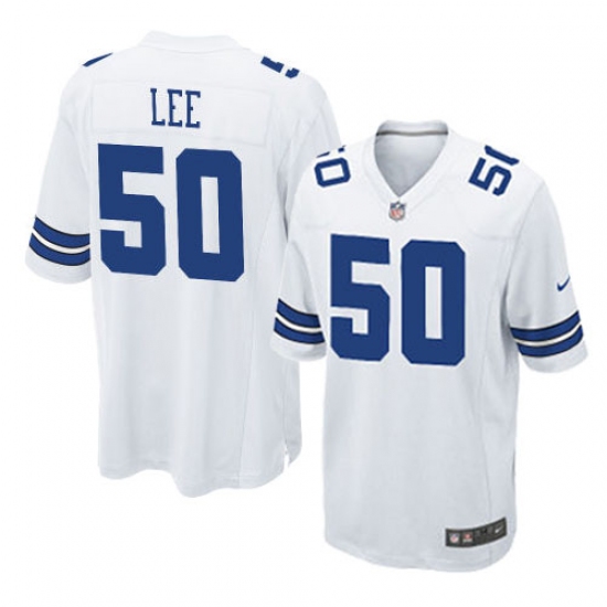 Men's Nike Dallas Cowboys #50 Sean Lee Game White NFL Jersey - Ujersey