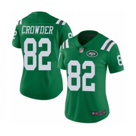 Women's New York Jets #82 Jamison Crowder Limited Green Rush Vapor Untouchable Football Jersey - Ujersey