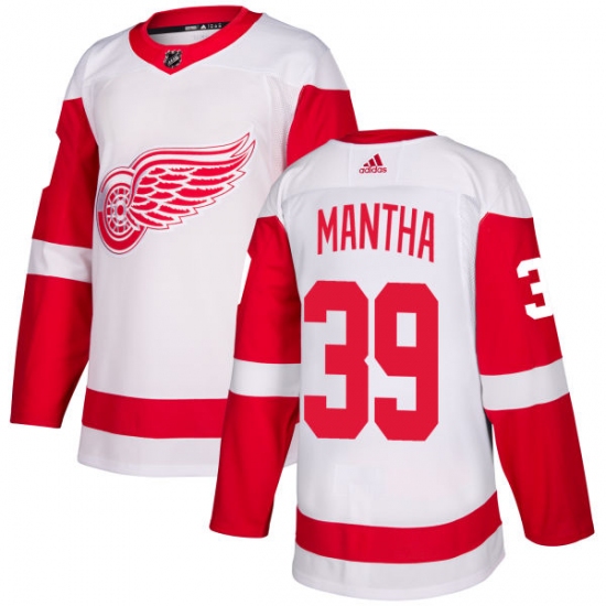 Men's Adidas Detroit Red Wings #39 Anthony Mantha Authentic White Away NHL Jersey - Ujersey