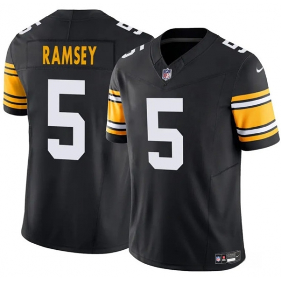 Youth Pittsburgh Steelers #5 Jalen Ramsey Black 2024 F.U.S.E. Alternate Vapor Limited Football Stitched Jersey - Ujersey