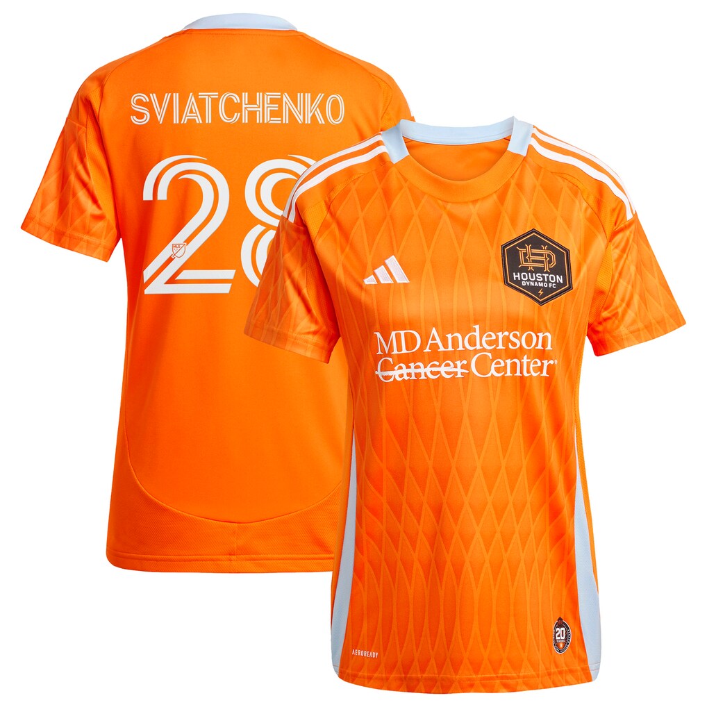 Women's Houston Dynamo FC Erik Sviatchenko adidas Orange 2025 Season 20 Replica Player Jersey - Ujersey