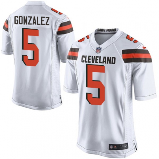 Men's Nike Cleveland Browns #5 Zane Gonzalez Game White NFL Jersey - Ujersey