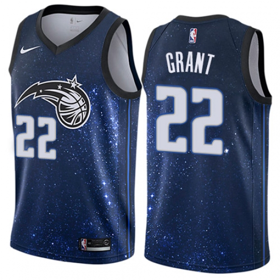 Women's Nike Orlando Magic #22 Jerian Grant Swingman Blue NBA Jersey - City Edition - Ujersey